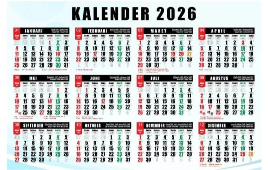 Kalender 2026 Libur Nasional